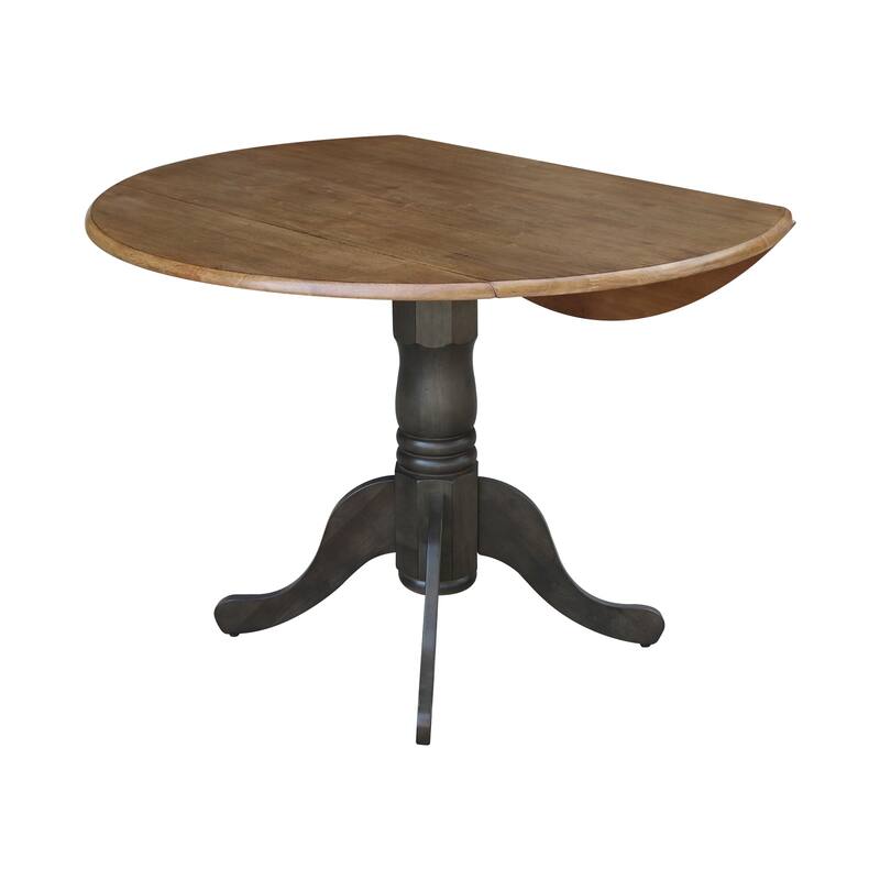 42" Solid Wood Dual Drop Leaf Table With 2 X-Back Chairs - 3 Piece Set