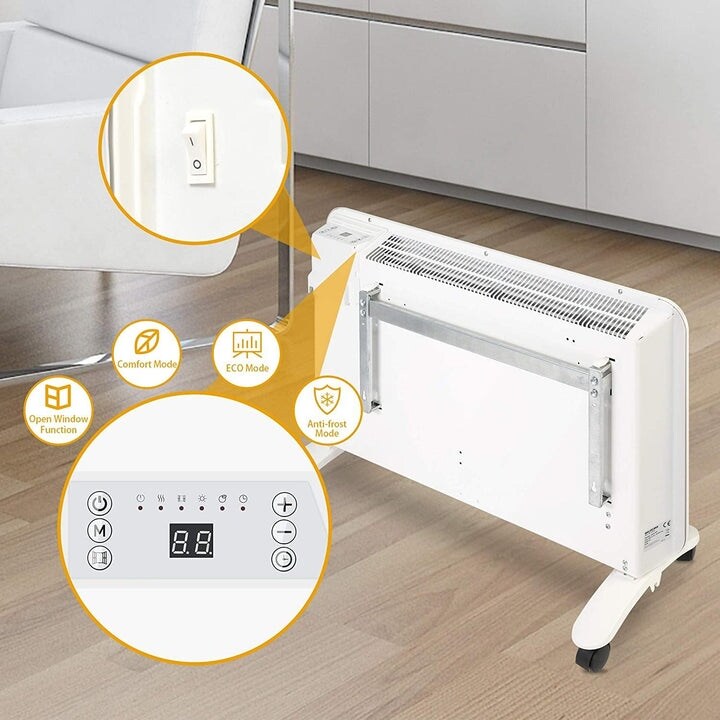 1500W Electric Utility Space Thermostat Heater, Freestanding Convector -  35.8undefined L undefined 5.9undefined W undefined 20.9undefined H - On  Sale - Bed Bath u0026 Beyond - 34776651
