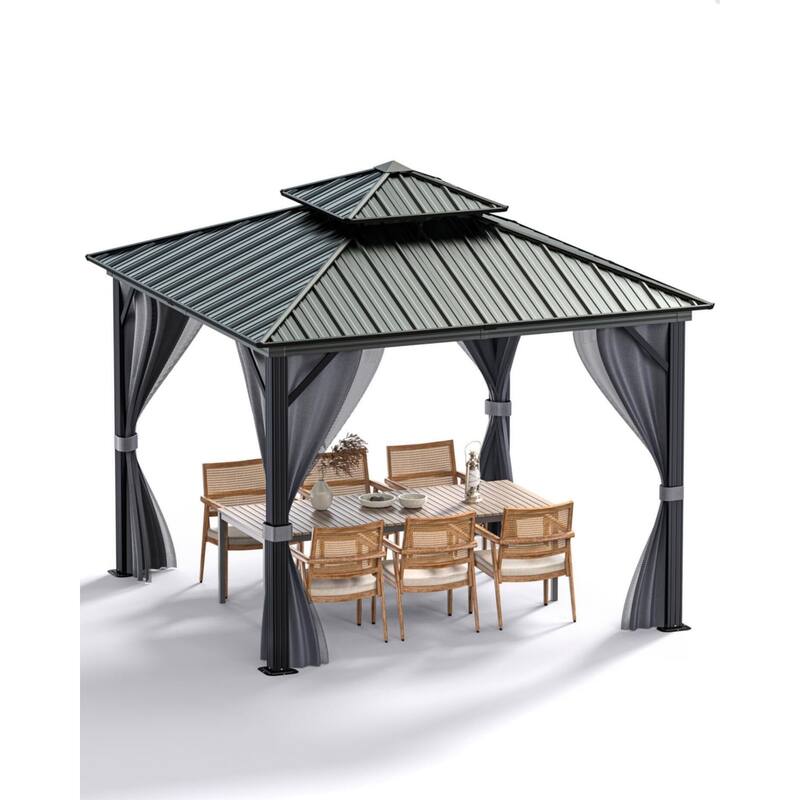 Hardtop Gazebo 10'x10',10'x12',10'x14',12'x12',12'x14',12'x16',12'x20'for All Weather