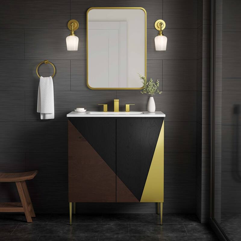 Alchemist Bathroom Vanity Basin Included - White Black - 30"