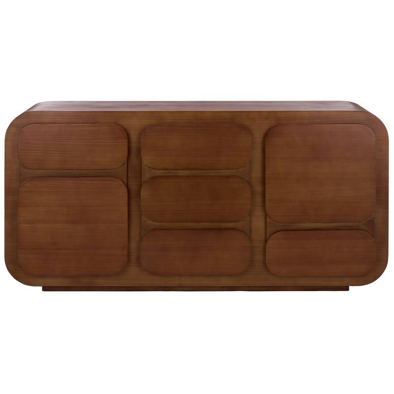 SAFAVIEH Couture Herald 3-Shelf Wood Sideboard - 62"W x 19"D x 30"H