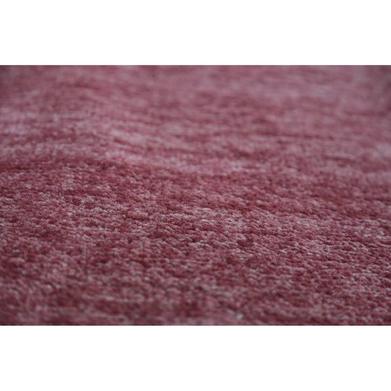 Hand Knotted Oriental 100% Wool Carpet Modern Solid Purples Gabbeh Area Rug - 12' 2'' X 8' 11''