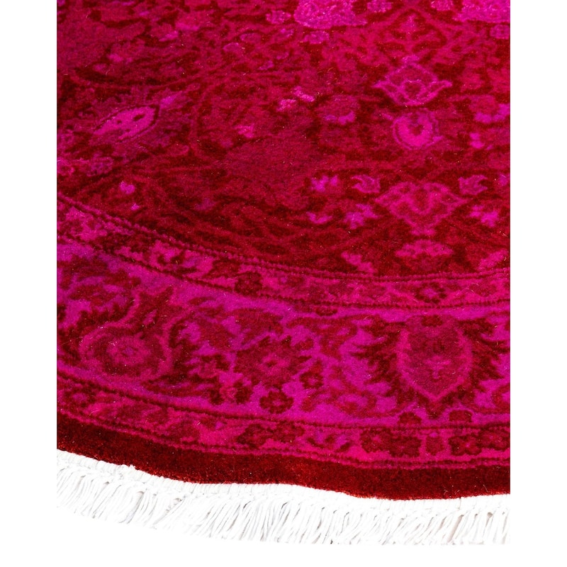 Fine Vibrance One-of-a-Kind Hand-Knotted Area Rug - Pink, 3' 1" x 3' 1" - 3' 1" x 3' 1"