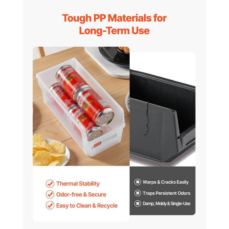 8-Piece Stackable Organizer Bins with Front-Open Design Perfect for Small Item Storage - 10.86 x 5.51 x 5.11 in