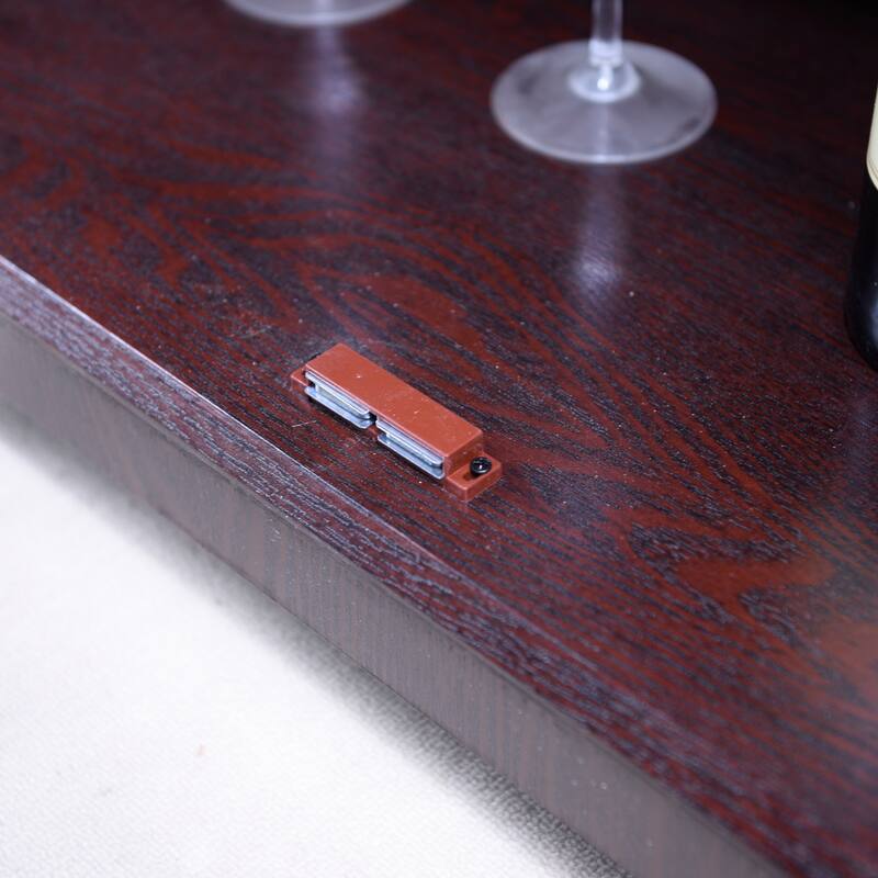 Sideboard Cabinet with 3 Tempered Glass Doors, Buffet Cabinet with Adjustable Shelf, Freestanding Wooden Storage Cabinet