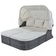 preview thumbnail 3 of 8, Outdoor Patio Furniture Set Daybed Sunbed with Retractable Canopy Conversation Set Wicker Furniture Sofa Set