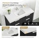 preview thumbnail 49 of 96, Santarem Single Vanity with Pure White Quartz Stone Top without Mirror