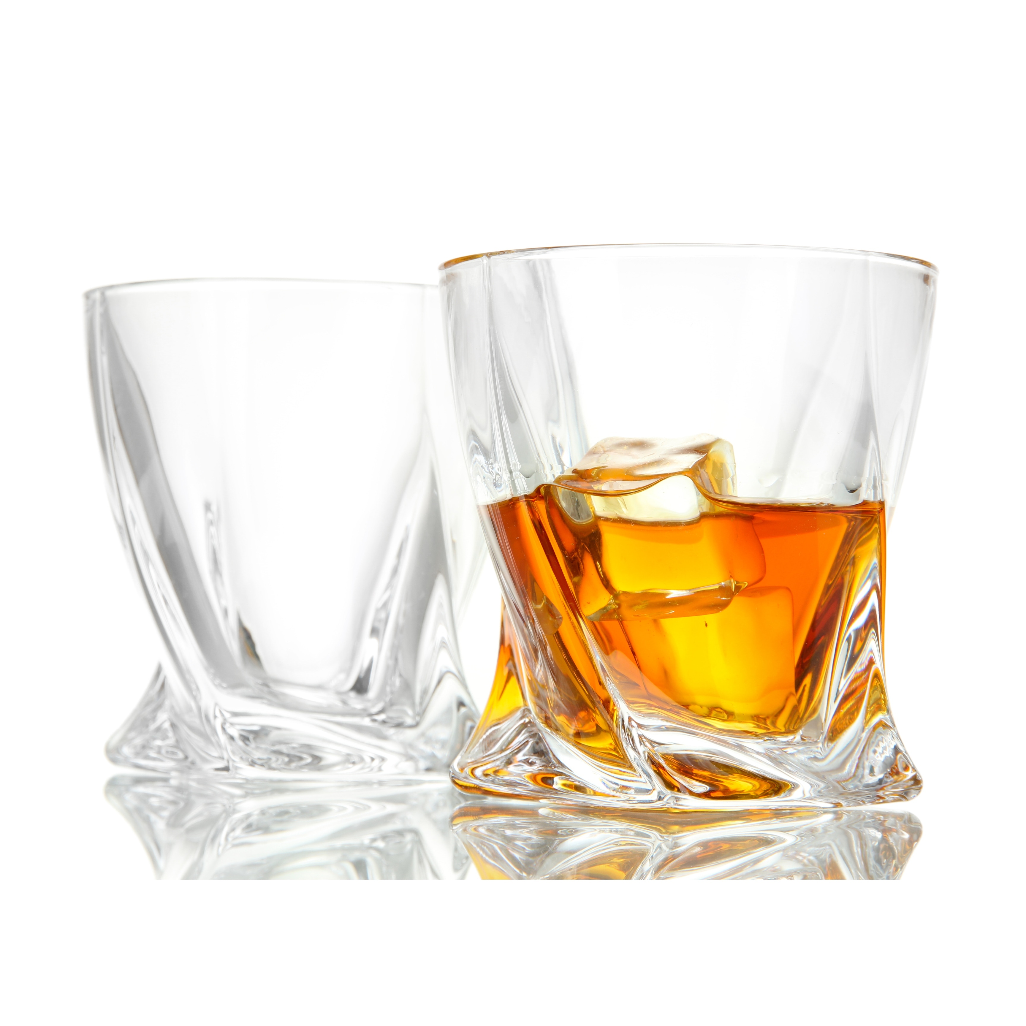 Set of 5 Bezrat Decanter and Glasses Whiskey Set-Bar Glassware Set
