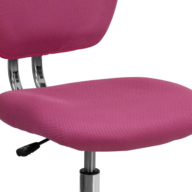Mid-back Mesh Padded Swivel Task Office Chair with Chrome Base