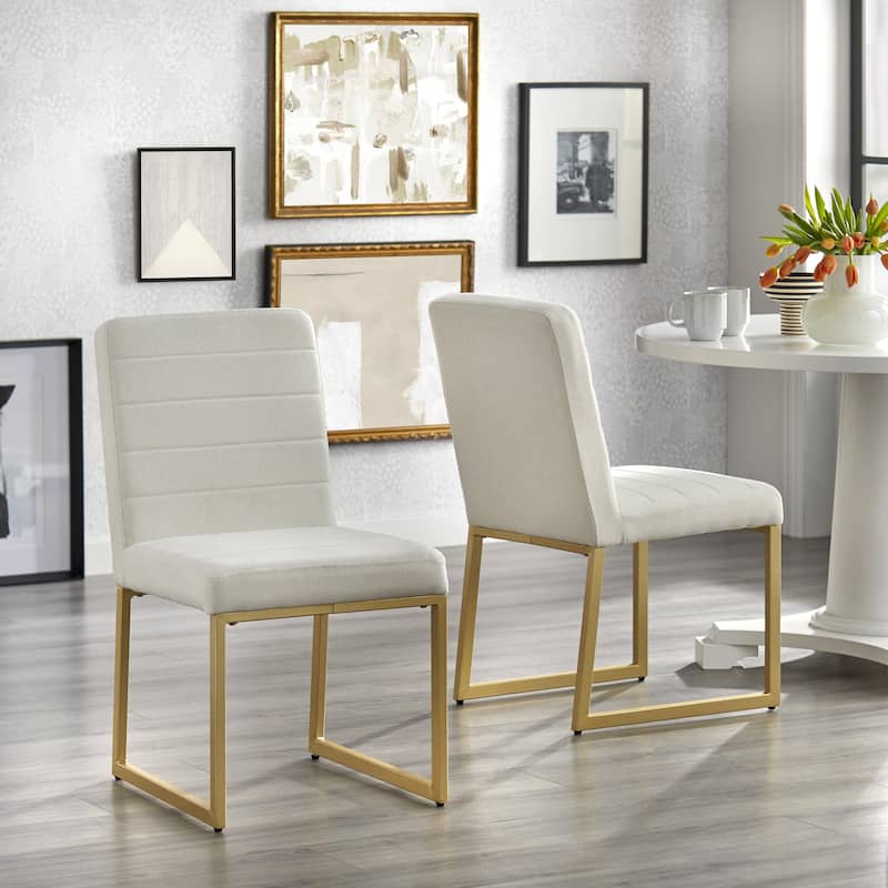 Lifestorey Chantel Dining Chair (Set of 2) - Cream Fabric