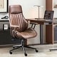 preview thumbnail 3 of 31, OVIOS Suede Fabric Ergonomic Office Chair High Back Lumbar Support Brown