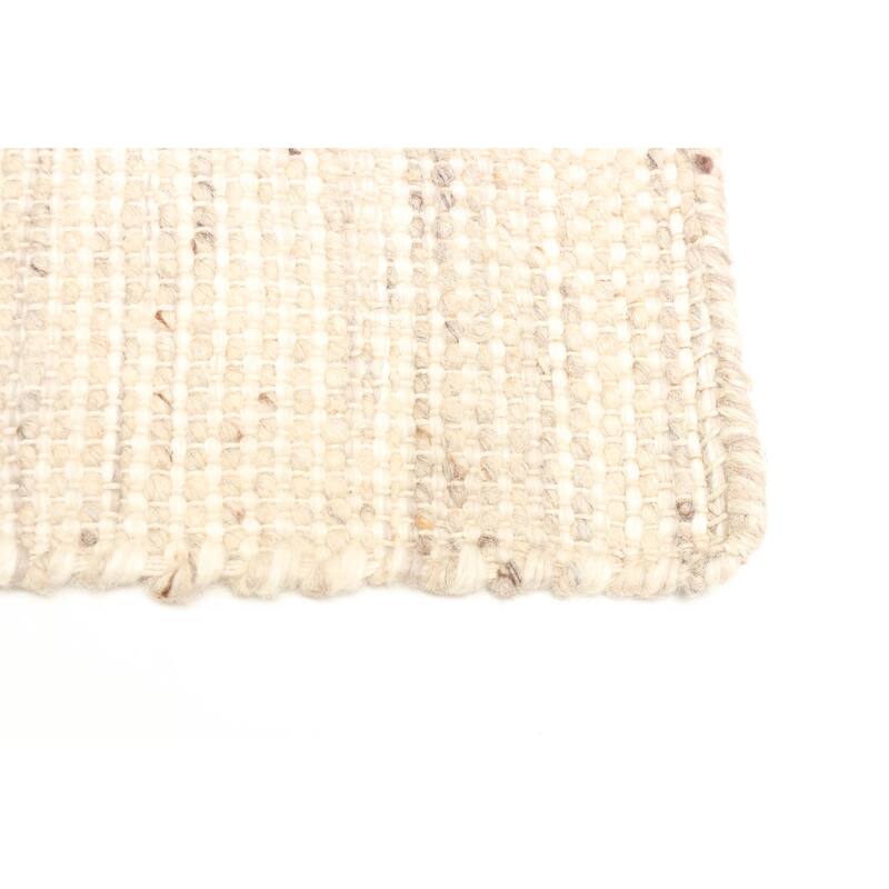 ECARPETGALLERY Braid weave Sienna Tan Wool Rug - 5'0 x 8'1