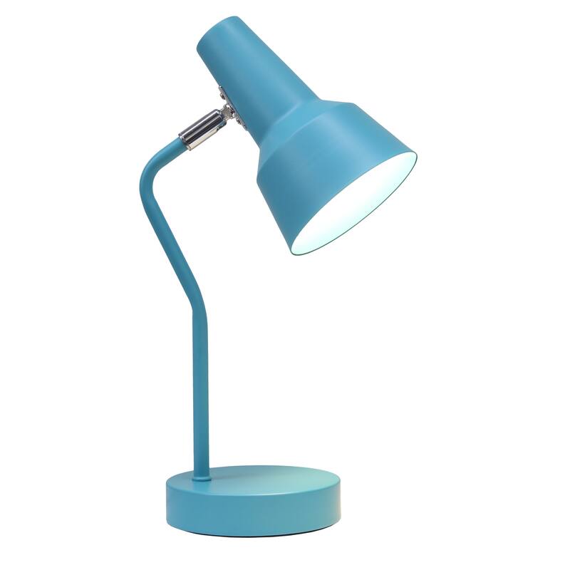 Desk Lamp with Cone Shade and Gooseneck - 15.25" - Cyan Blue