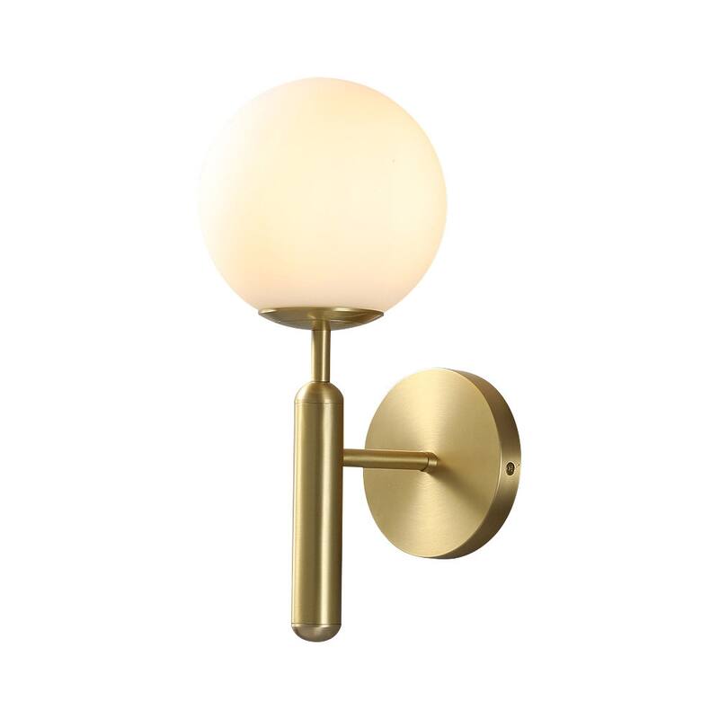 1-light Glass Globe Wall Sconce