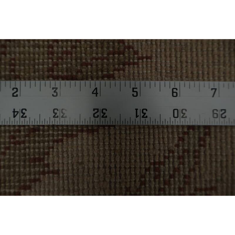 Hand Knotted Oriental 100% Wool Carpet Traditional Floral Beige & Ivories Peshawar Area Rug - 3' 3'' X 1' 8''