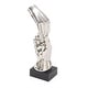 preview thumbnail 4 of 8, Silver Polystone Hands Decorative Sculpture - 5 x 4 x 13