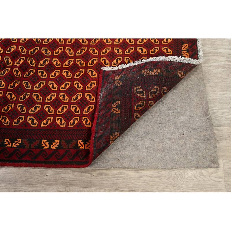 Geometric Balouch Persian Traditional Area Rug Wool Hand-knotted - 3'3" x 6'3"