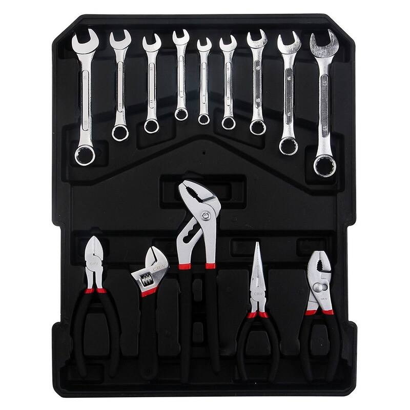799pcs Aluminum Organizer Tools Mechanic Kit Box Case Toolbox Trolley