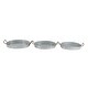 preview thumbnail 15 of 19, Gray Metal Galvanized Oval Living Room Decor Tray with Rust Handles (Set of 3)