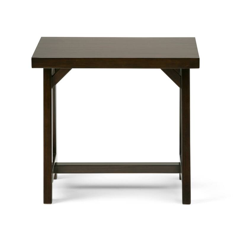 WYNDENHALL Hawkins Solid Wood 22-inch Square Retro Modern Side Table - 22 W x 22 D x 20 H