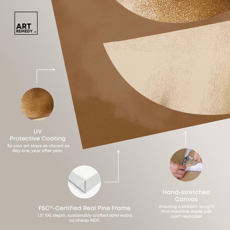 Golden Crescents I Canvas by Art Remedy, Gallery Wrapped