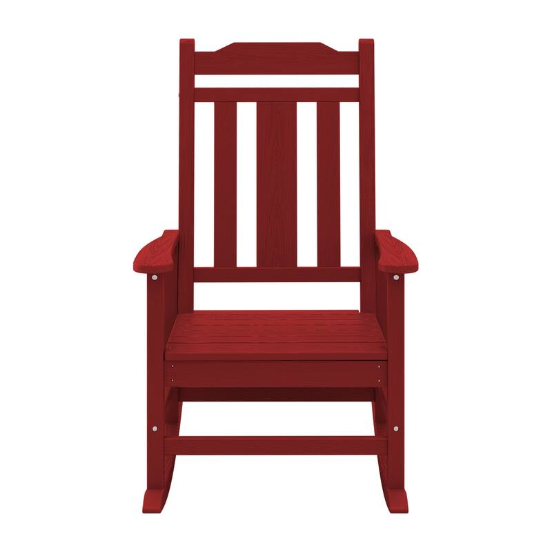 Outdoor Patio HDPE Rocking Chiar, Extra Wide Seat & Backrest
