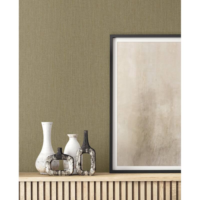 Seabrook Designs Natural Tether Embossed Vinyl Unpasted Wallpaper