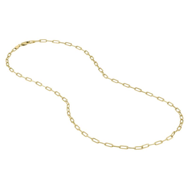 Marquee Jewels 14K Yellow Gold Filled 2.5MM Flat Link Paperclip Chain With Lobster Clasp - 18 inch