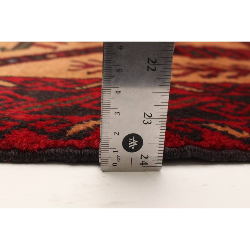 ECARPETGALLERY Hand-knotted Baluch Tan Wool Rug - 3'7 x 6'7