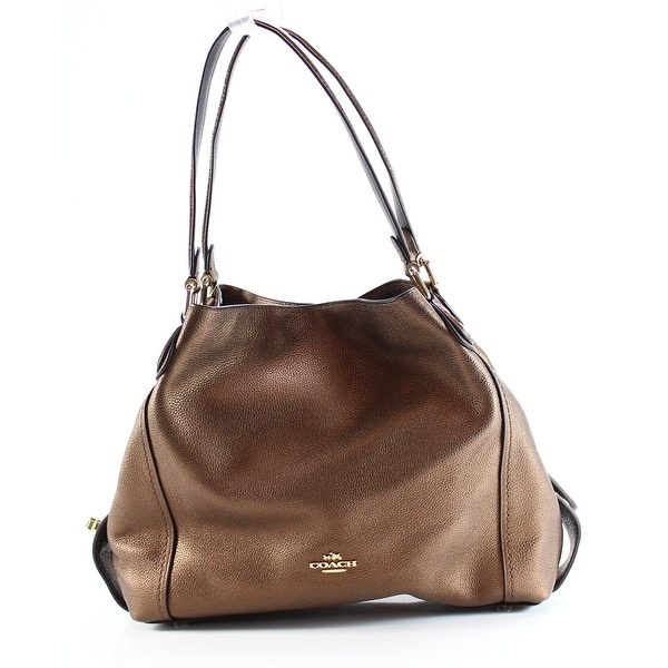 Coach Brown Bronze Metallic E Shoulder Handbag 31 Leather Coach Brown Bronze Metallic E Shoulder Handbag 31 Leather Purse