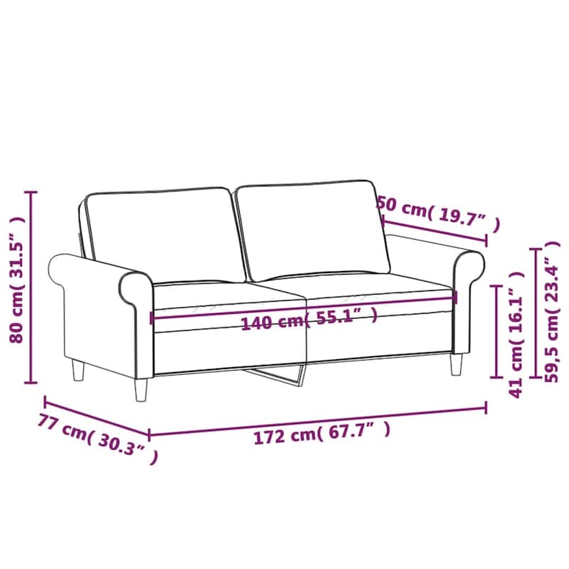 vidaXL Sofa Chair Living Room Accent Upholstered Chair with Armrest Fabric