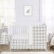 preview thumbnail 1 of 4, Sweet Jojo Designs Gray White Rustic Woodland Flannel Grey Buffalo Plaid Check Collection Boy Girl 4-pc Nursery Crib Bedding Set