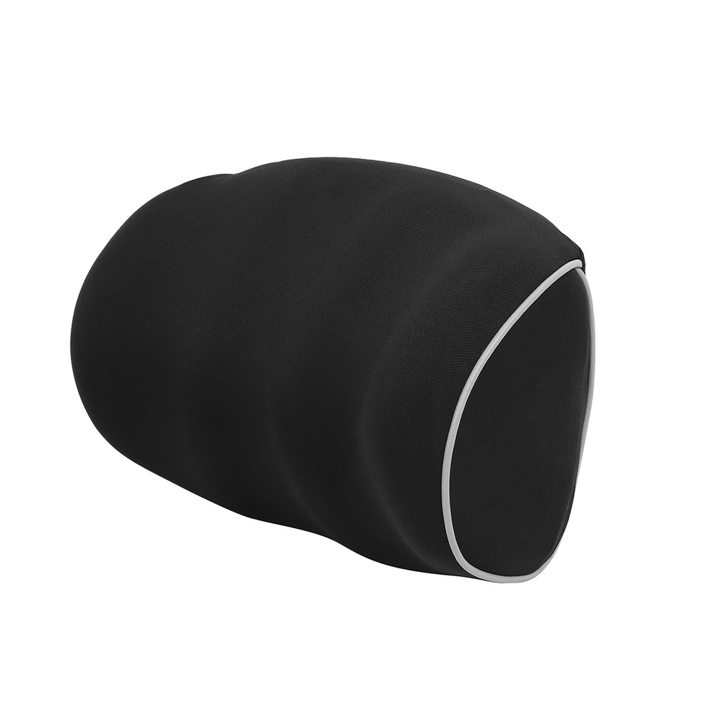 Car Seat Neck Head Rest Pillow Balanced Softness Memory Foam Cushion Pad – Black (Black)