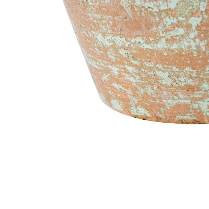 Ceramic Antique Style Textured Patina Vase - Brown - Roche River Decor - 10"W x 10"L x 20"H