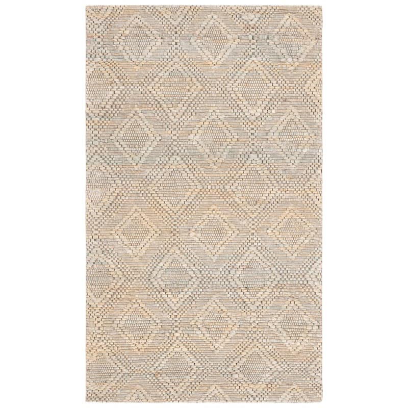SAFAVIEH, Handmade Marbella Novica Jute Rug - 4' x 6' - Grey/Sage
