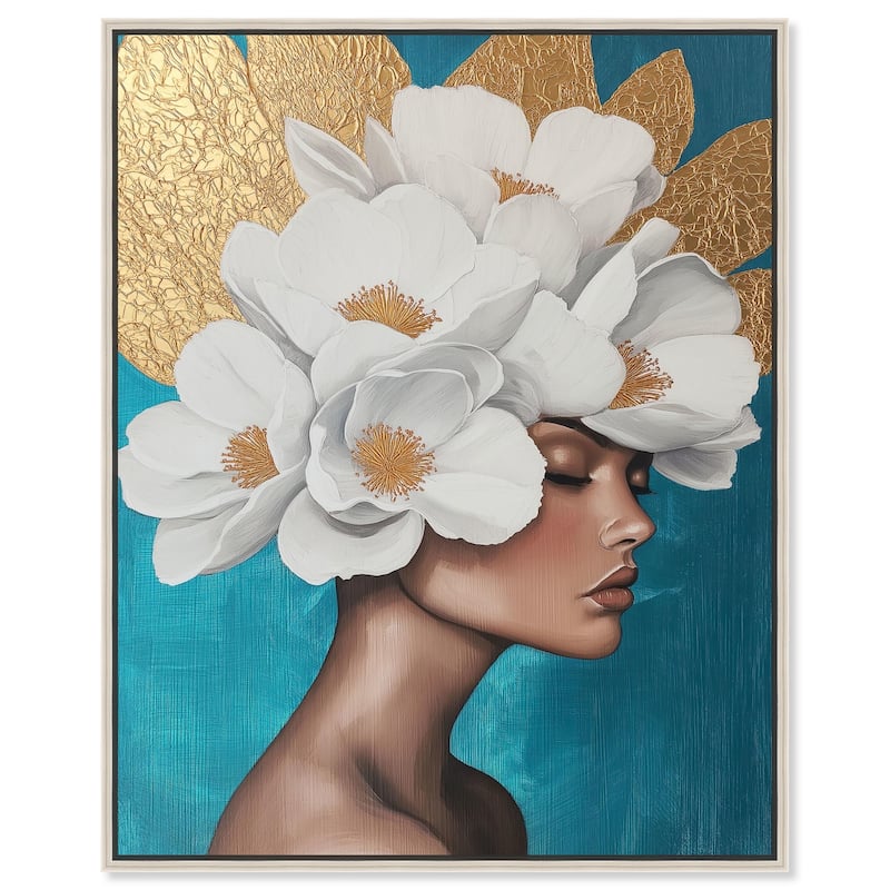 Floral Goddess I Canvas by Art Remedy - 16" x 20" - Silver
