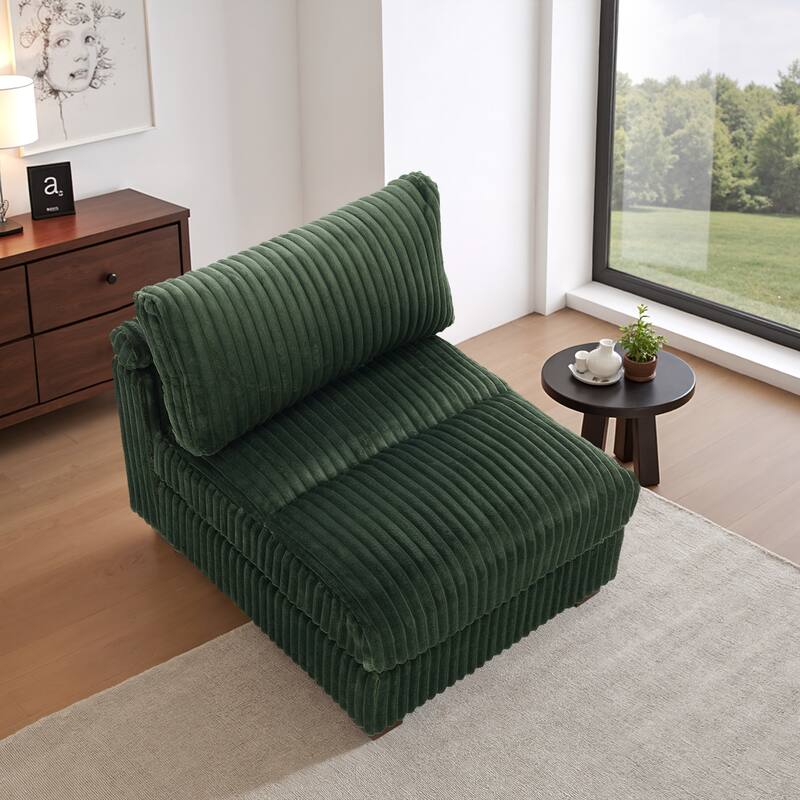 Cotton Flannel corner Sofa Armless Modular Sectional Sofa Seamless Combination