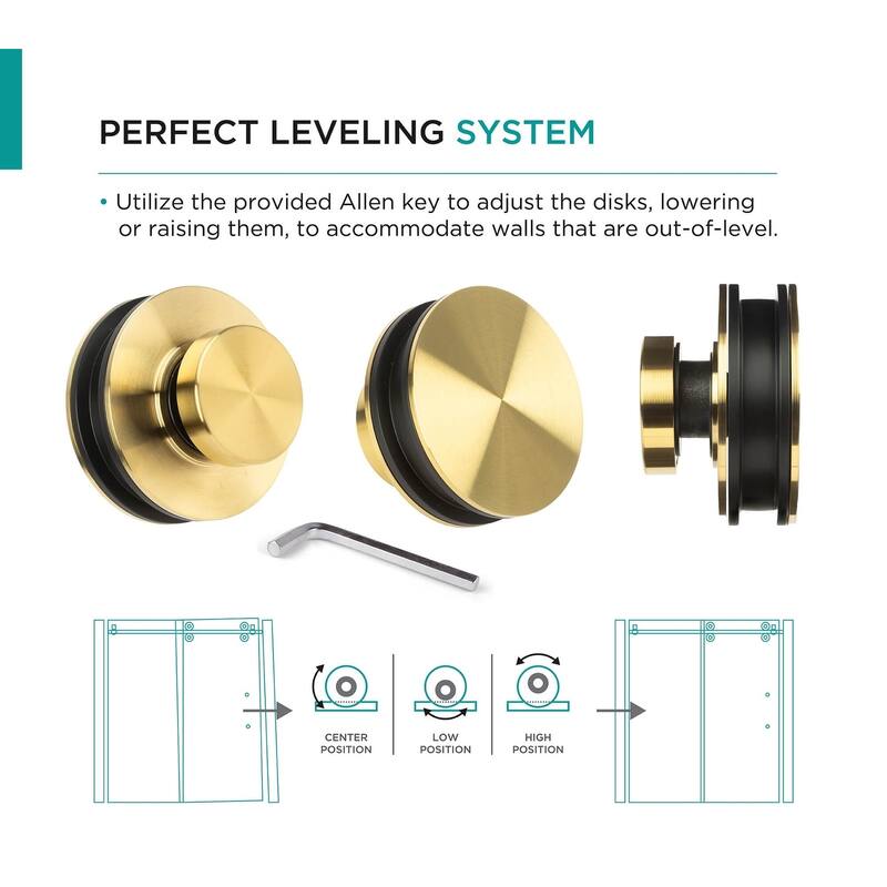 Fine Fixtures 60" Frameless Double Sliding Tub Door - 60" x 66"