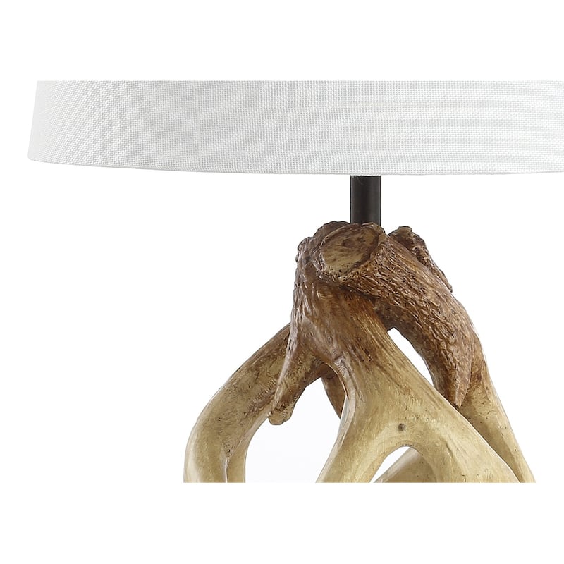 Playa 19" Antler Resin LED Table Lamp, Natural by JONATHAN Y