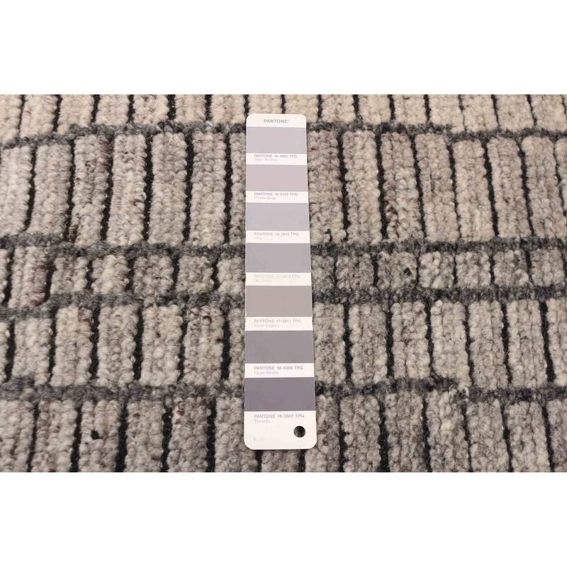 ECARPETGALLERY Hand-knotted Tangier Grey Wool Rug - 5'2 x 7'6