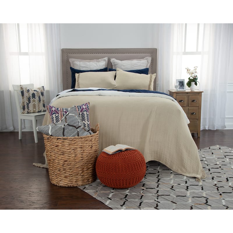 Donny Osmond Windsor Natural Cotton Woven Quilt