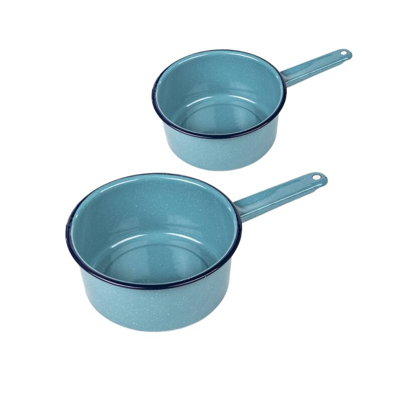 Granite Wire Saucepans Set - 1 and 2 Qt - Turquoise Blue