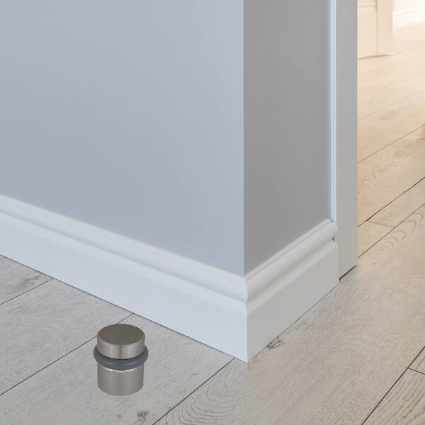 Design House 2Pack Satin Nickel Modern Cylindrical Door Stop Bed