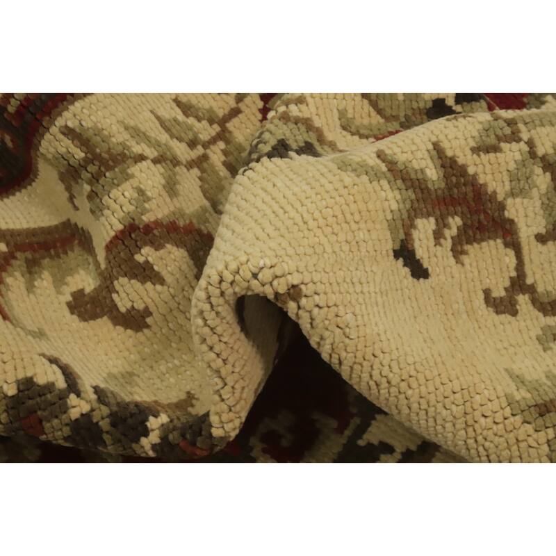 Victorian Style Floral Indian Area Rug 6x8 - 8' 3'' X 5' 9''