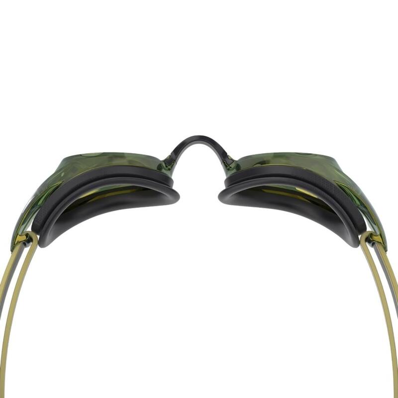 Vanquisher 3.0 Mirrored Swimming Googles, Black/Emerald/Gold Mirror