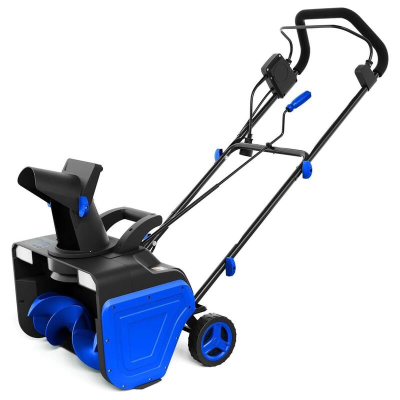 Corded 20 inch Electric Snow Blower Corded, Snow Thrower for Walkways Deck - N/A - Blue