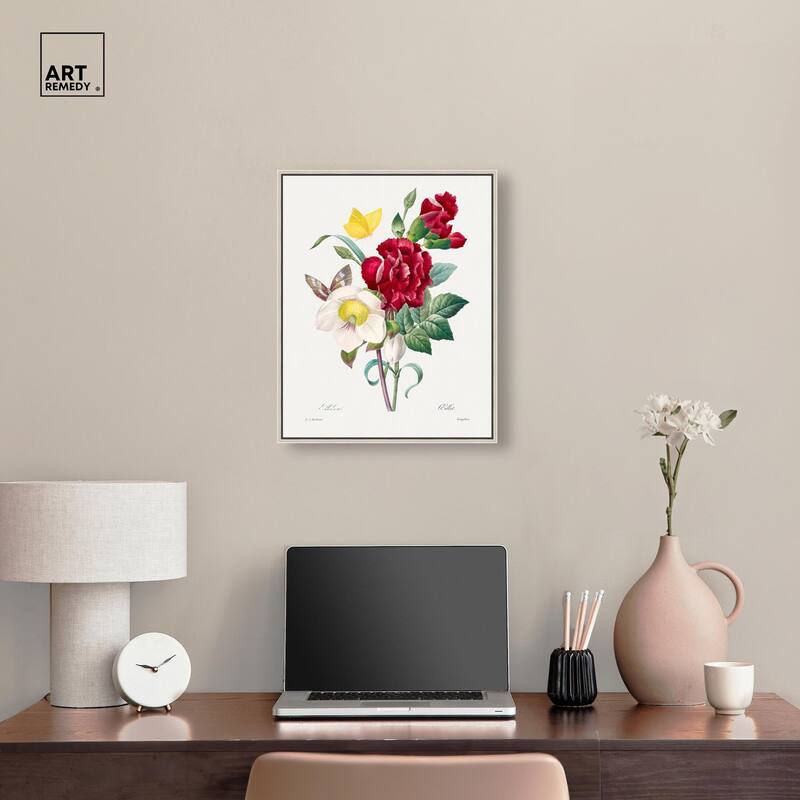 Winter Rose and Carnation Canvas by Art Remedy