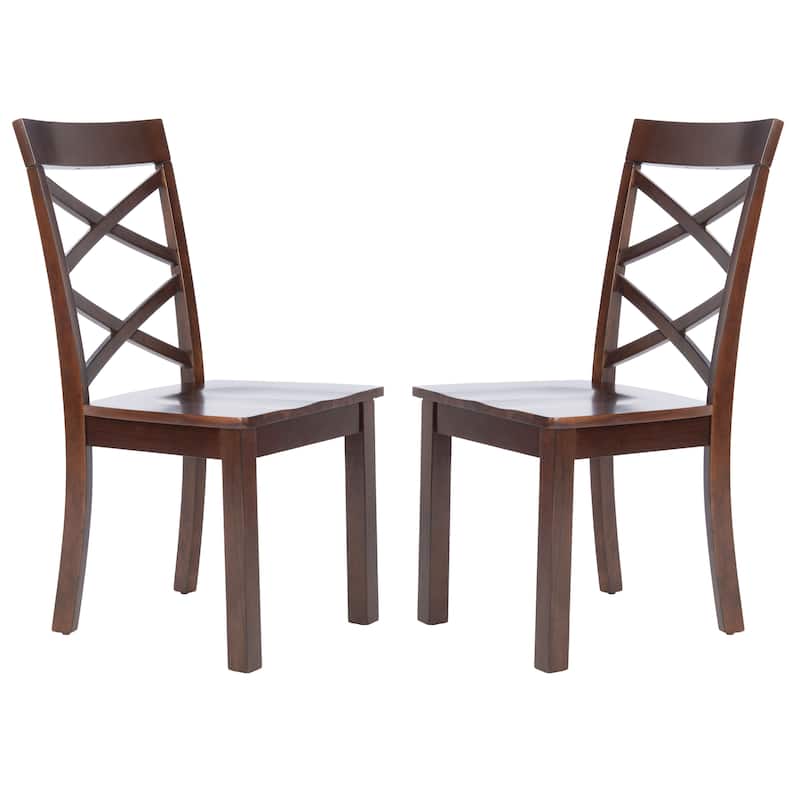 SAFAVIEH Nila Brown Dining Chair - 18.5" W x 21.3" L x 38" H - 19Wx21Dx38H