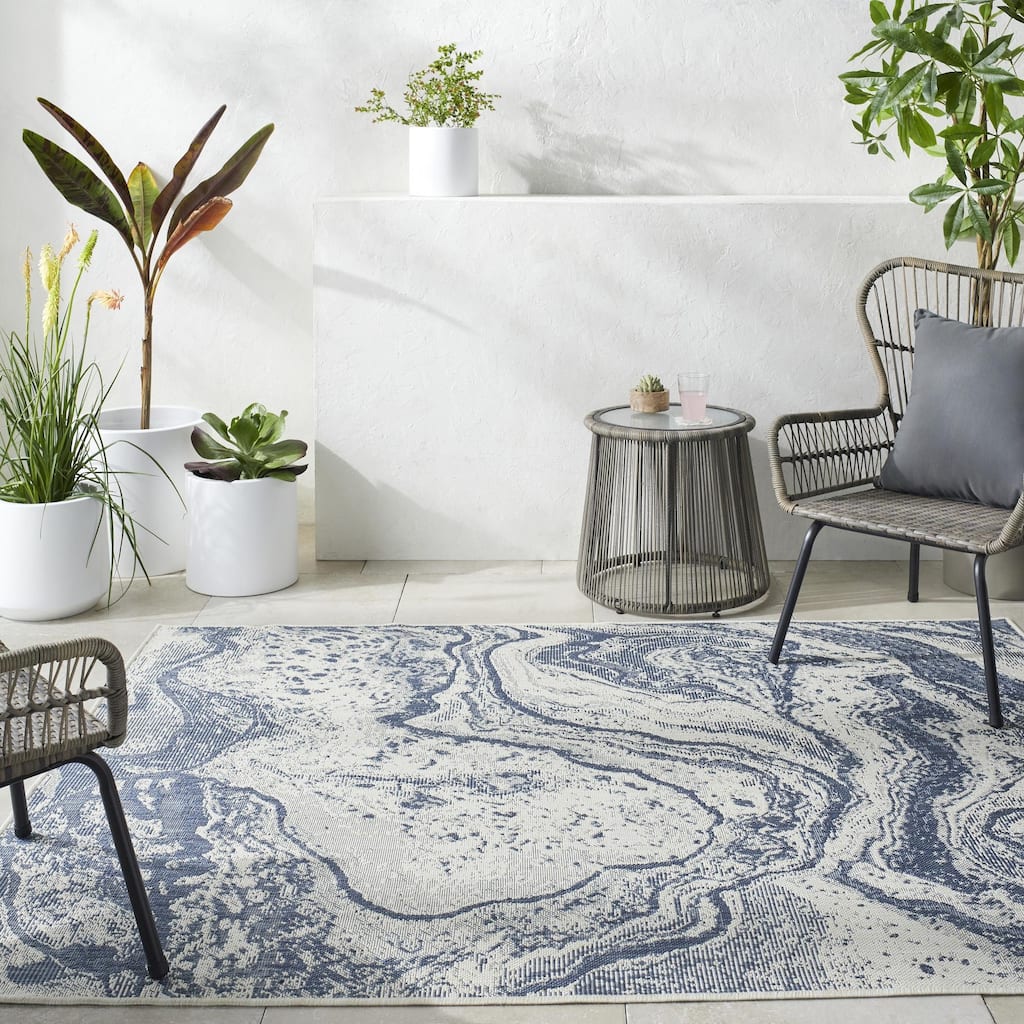 Livabliss Ravello Outdoor Modern & Contemporary Abstract Area Rug