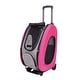 preview thumbnail 2 of 6, Ibiyaya 5 in 1 EVA Convertible Foldable Small Pet Carrier/Stroller System, Pink - 15.9